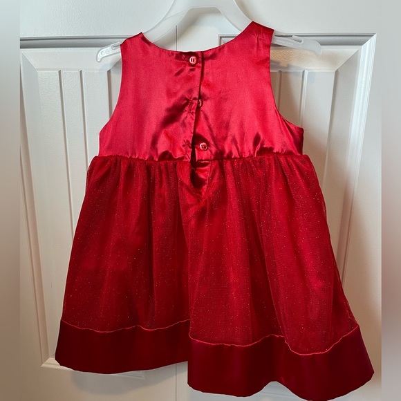 🔆Red Sparkle Christmas Dress Size 18-24 Months - Picture 4 of 5